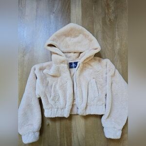 Cozy Cream Cropped Hoodie